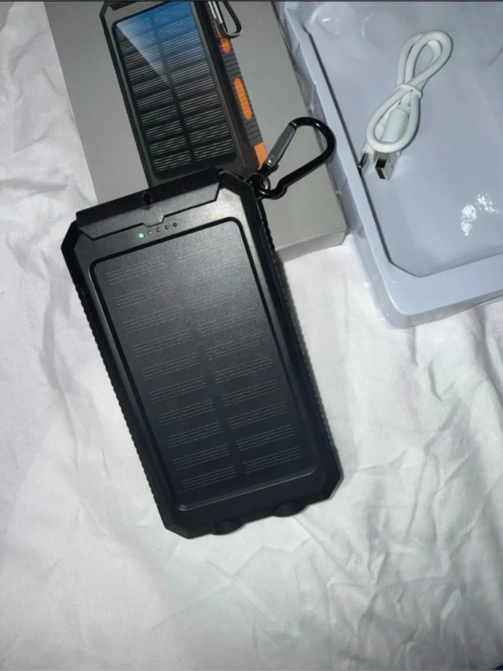 20000mAh Solar Power Bank Portable Charger USB Battery Pack for iPhone & Android